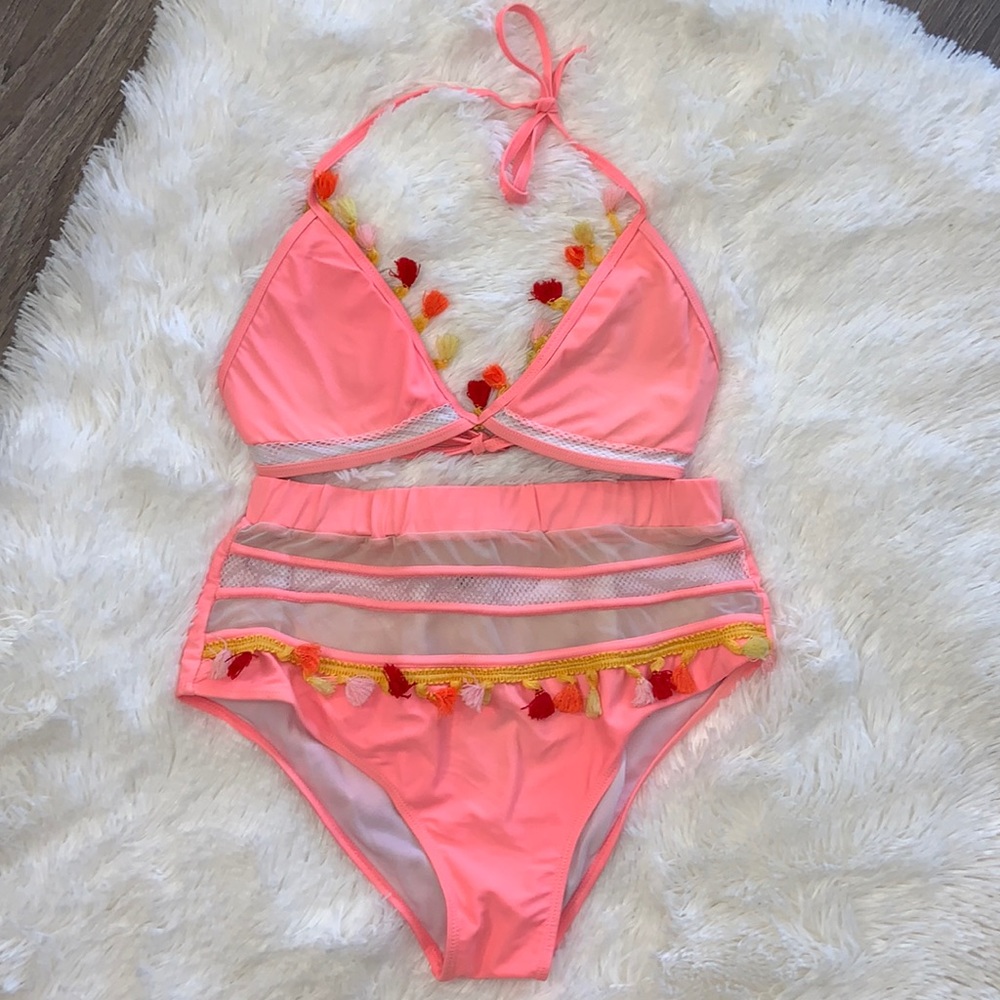 Boutique Bikini With Tassle Detailing